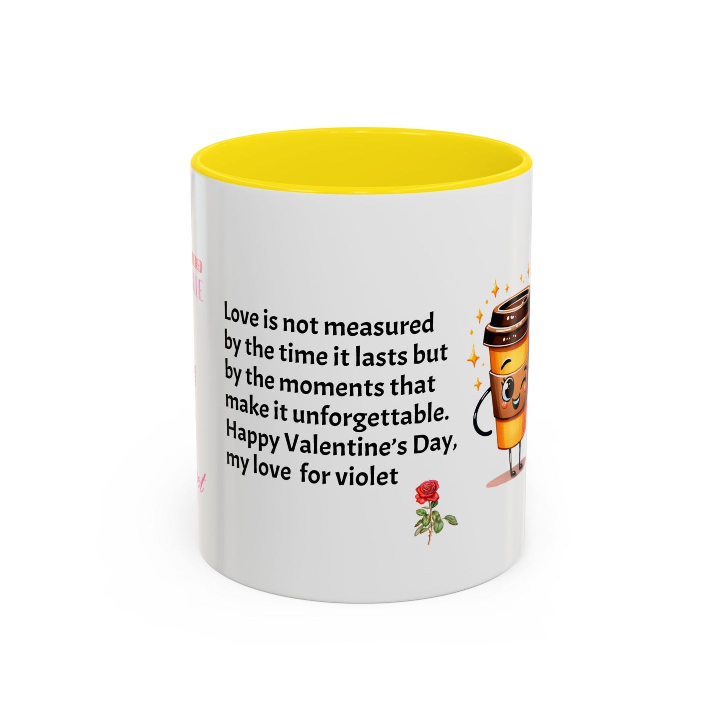 Couples’ Coffee Mug – Valentine’s Day Accent Design 11oz, 15oz