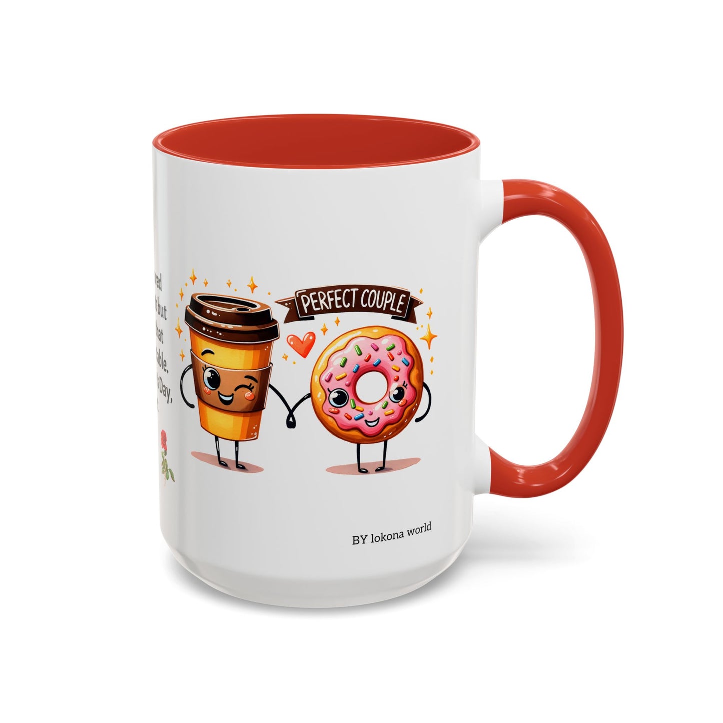 Couples’ Coffee Mug – Valentine’s Day Accent Design 11oz, 15oz