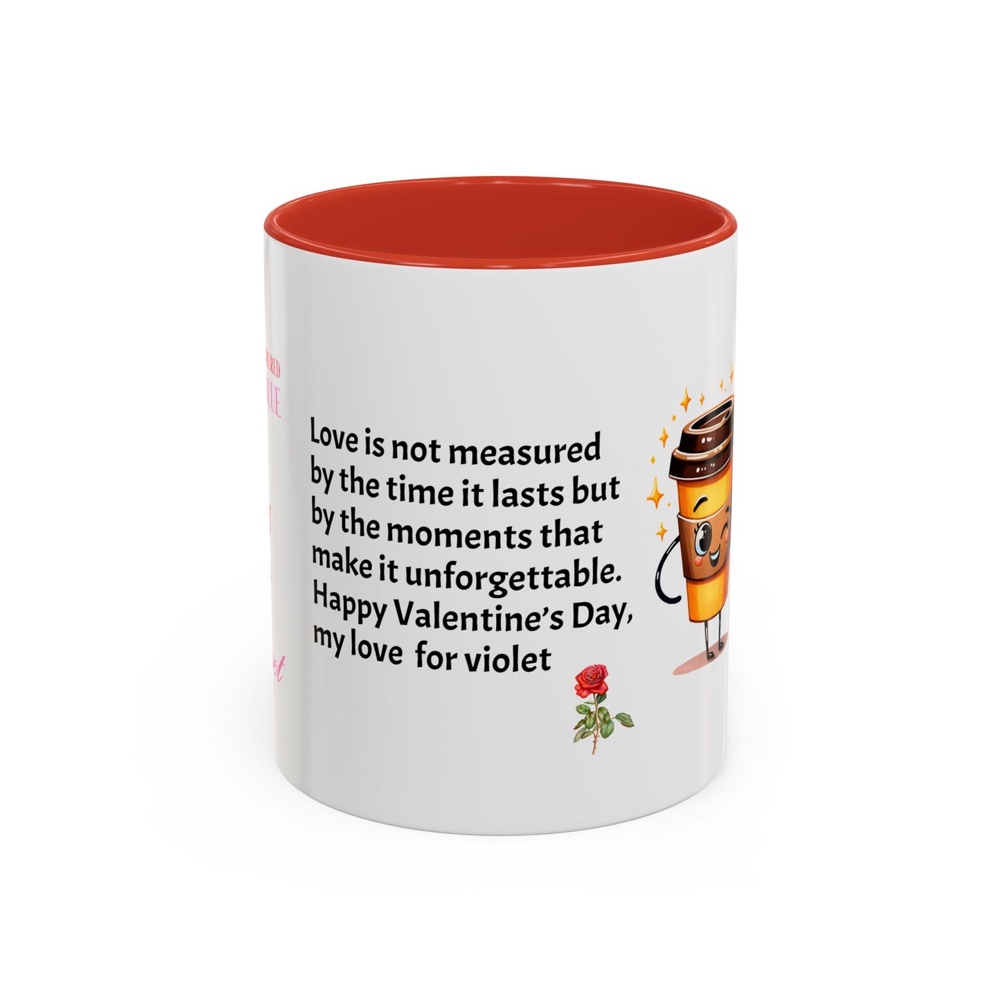 Couples’ Coffee Mug – Valentine’s Day Accent Design 11oz, 15oz