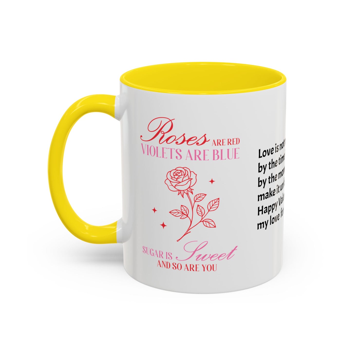 Couples’ Coffee Mug – Valentine’s Day Accent Design 11oz, 15oz