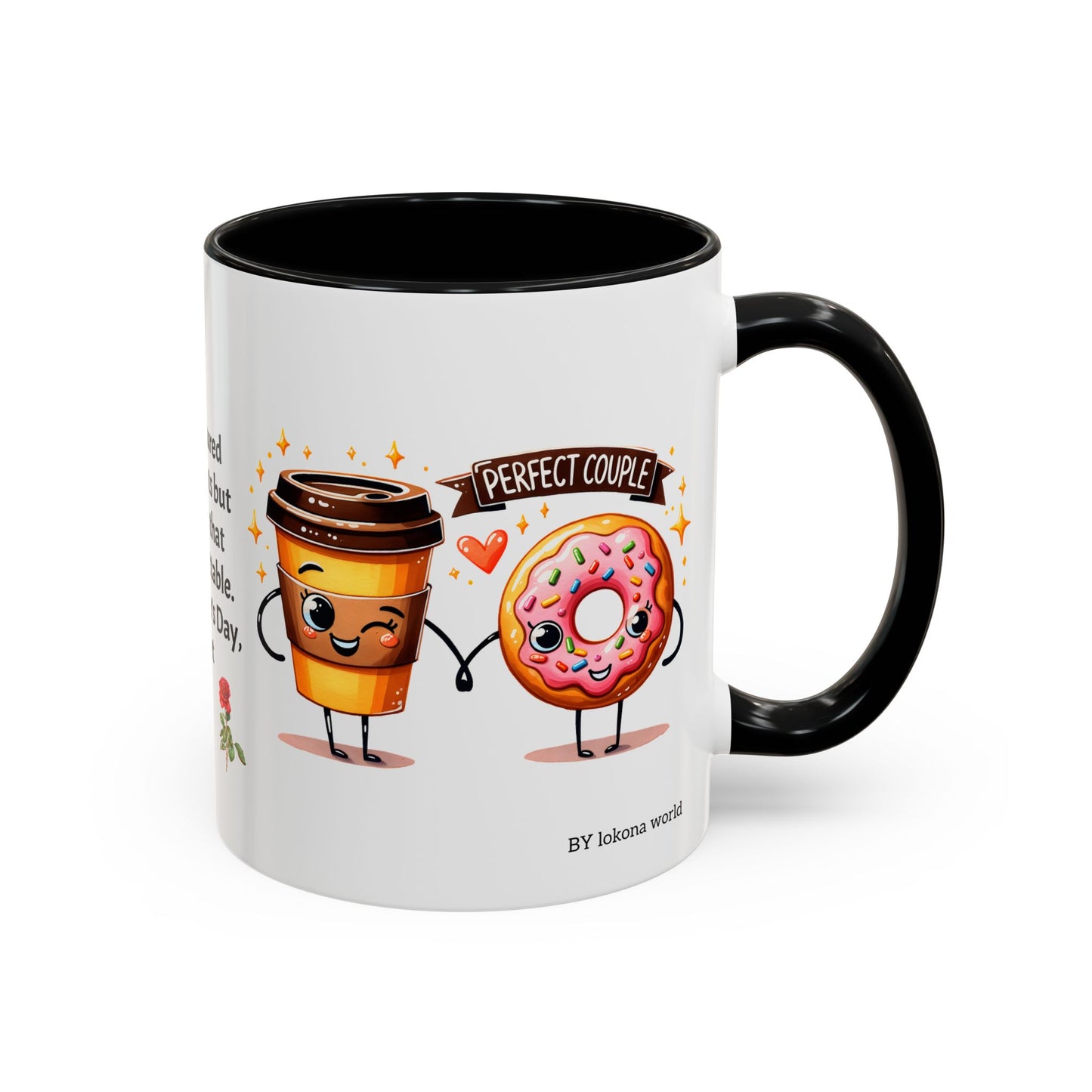 Couples’ Coffee Mug – Valentine’s Day Accent Design 11oz, 15oz