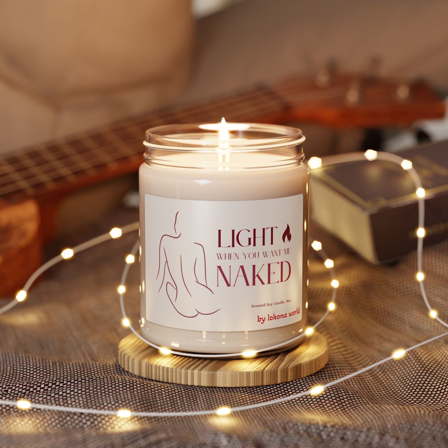 Romantic Soy Candle, 9oz - Perfect for Date Nights & Self-Care