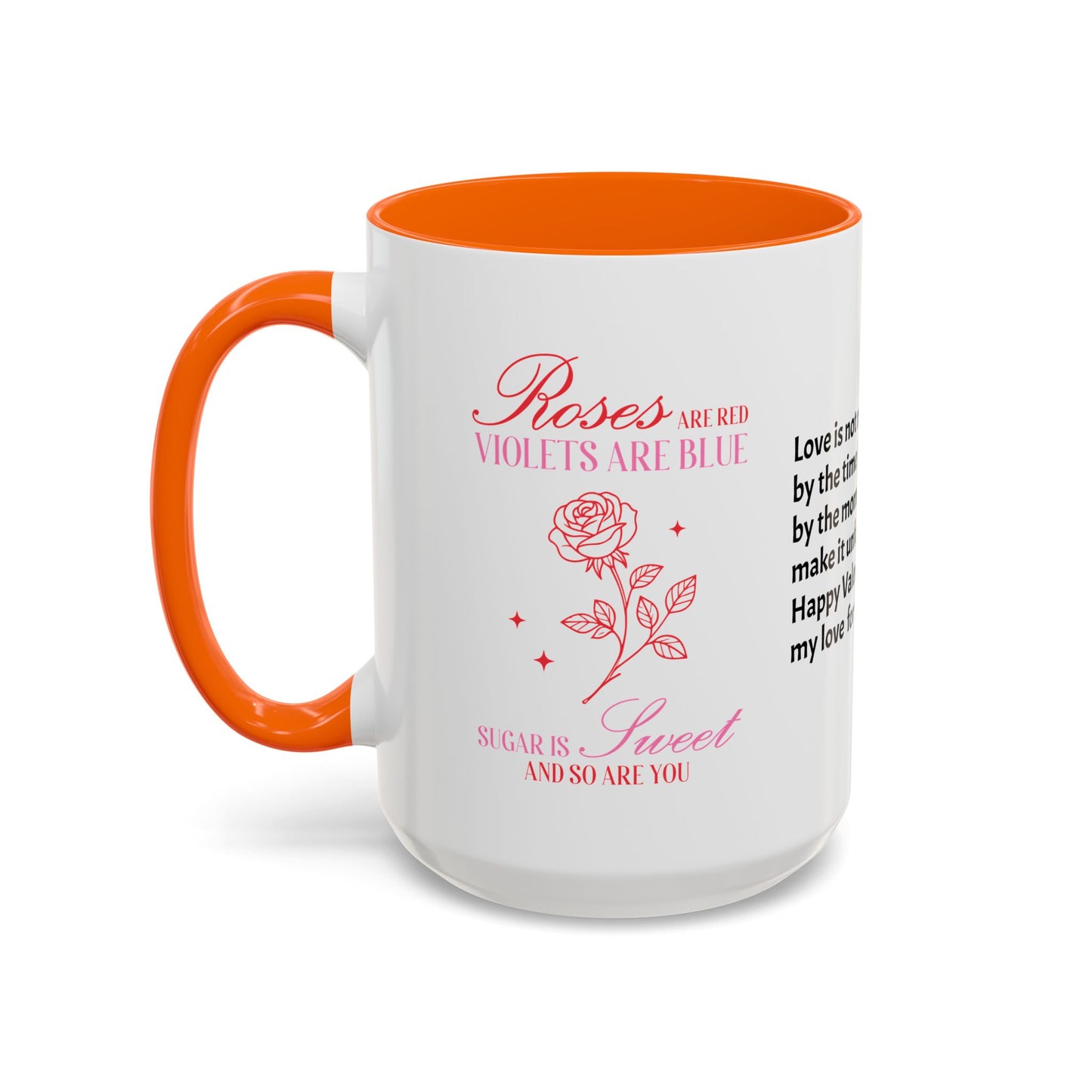 Couples’ Coffee Mug – Valentine’s Day Accent Design 11oz, 15oz