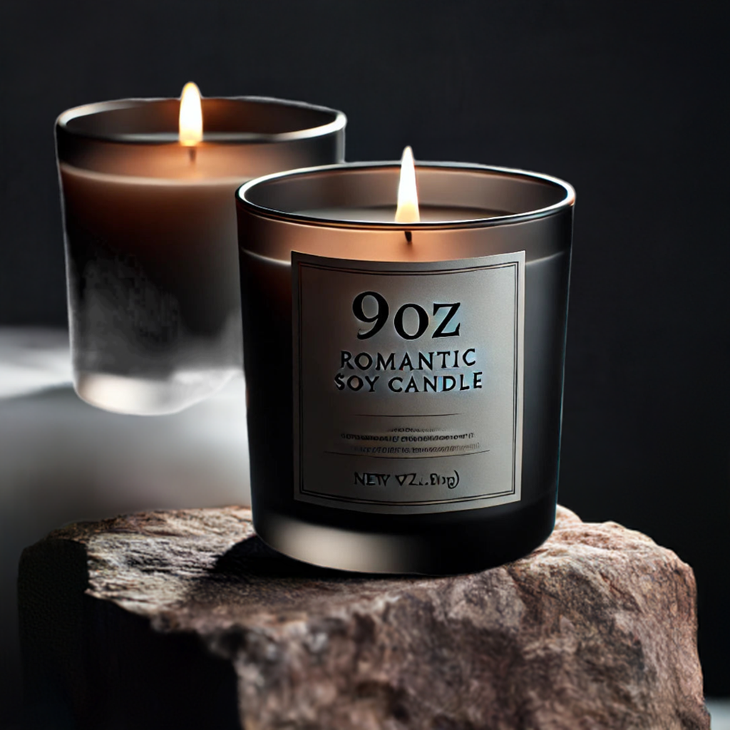 Romantic Soy Candle, 9oz - Perfect for Date Nights & Self-Care