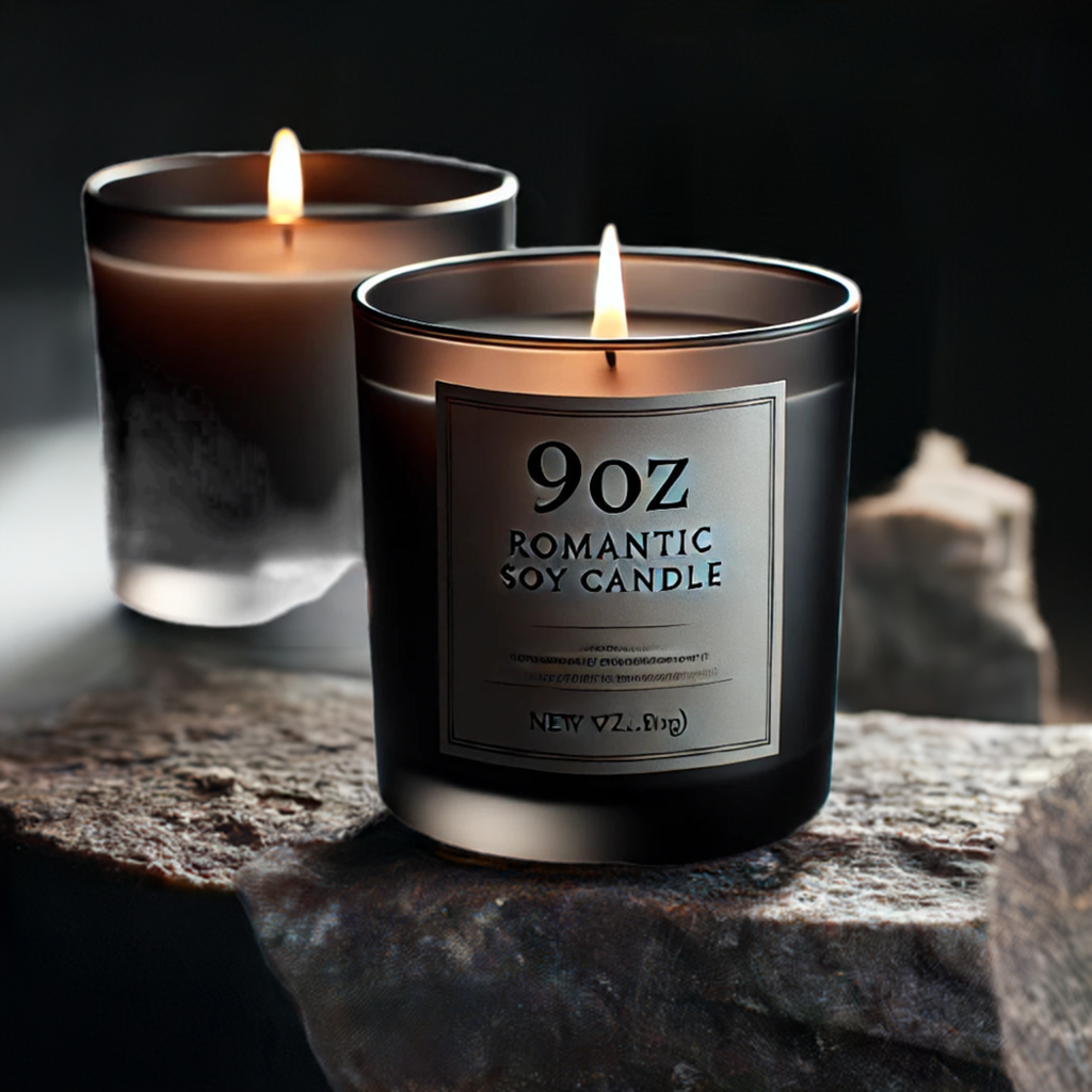 Romantic Soy Candle, 9oz - Perfect for Date Nights & Self-Care