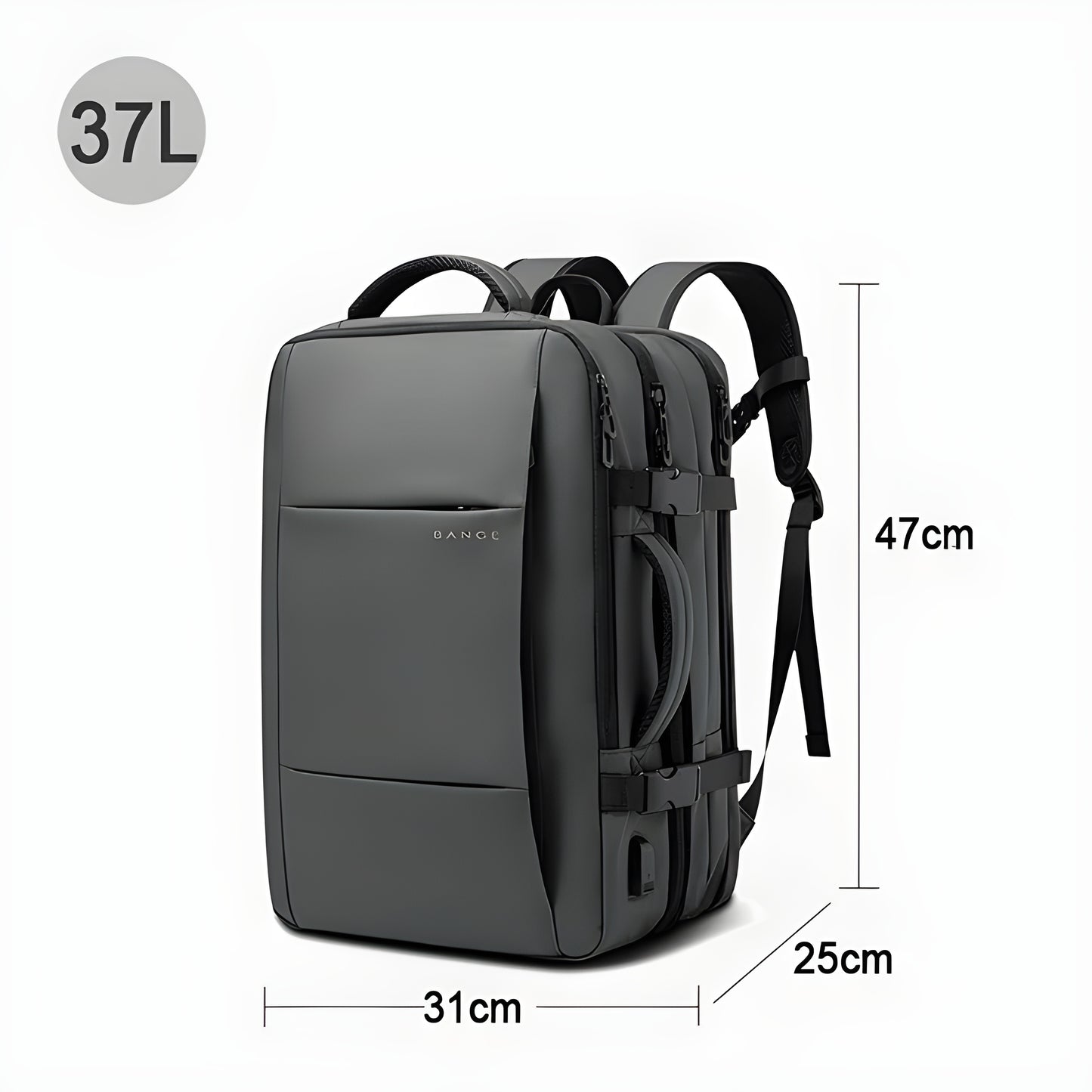 "USB charging laptop backpack allowing easy device charging on the go."