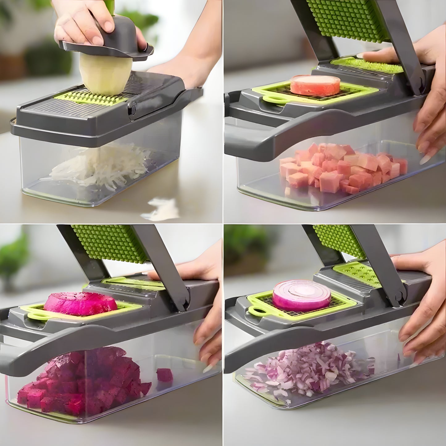 Stainless steel vegetable chopper for precise cutting