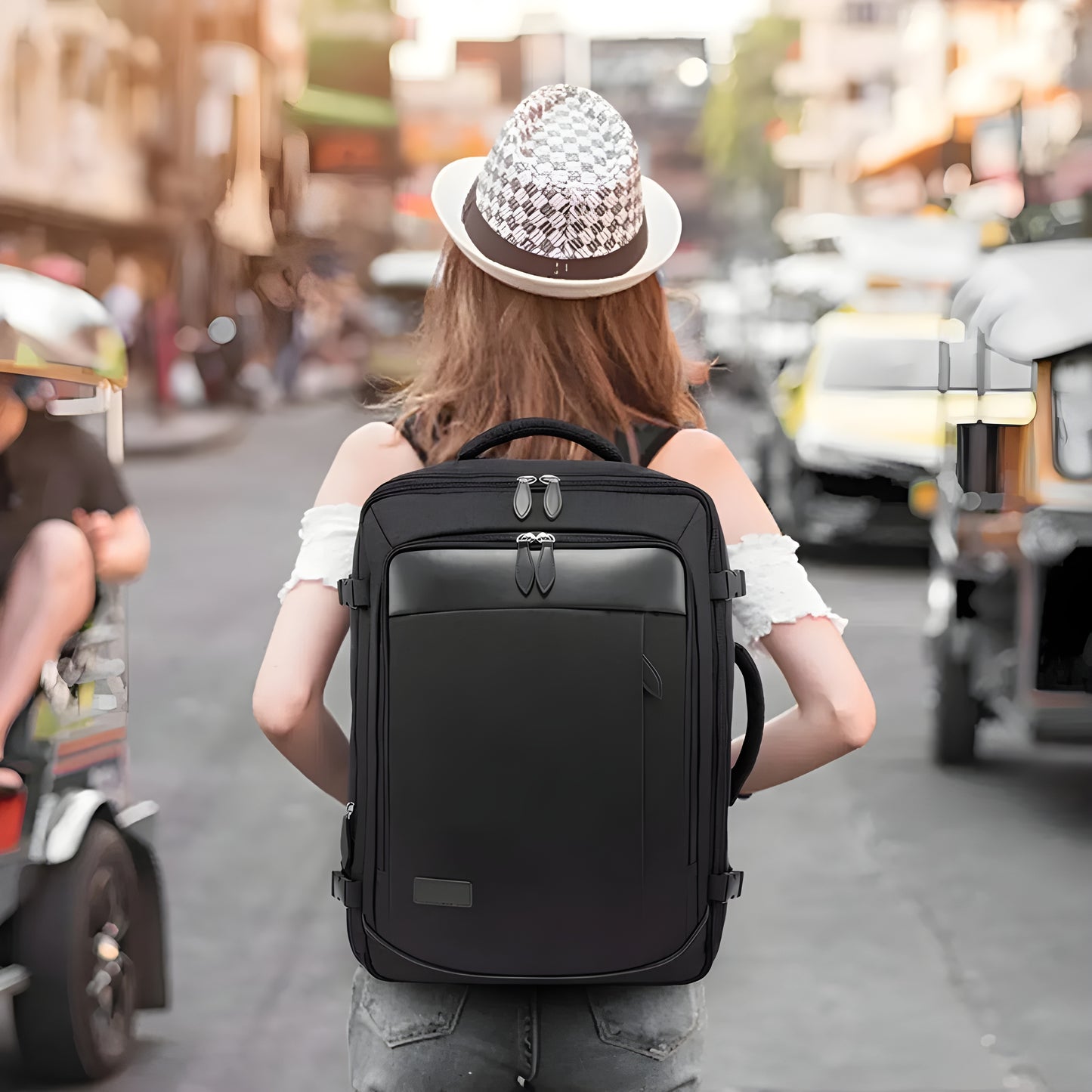 Waterproof hiking and laptop backpack designed for outdoor adventures
