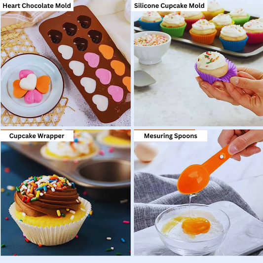 Ultimate Cake Decorating Kit – 3 Springform Pans, Rotating Turntable, 54 Icing Tips, Russian Nozzles & Chocolate Mold – Perfect Baking Set & Mother’s Day Gift