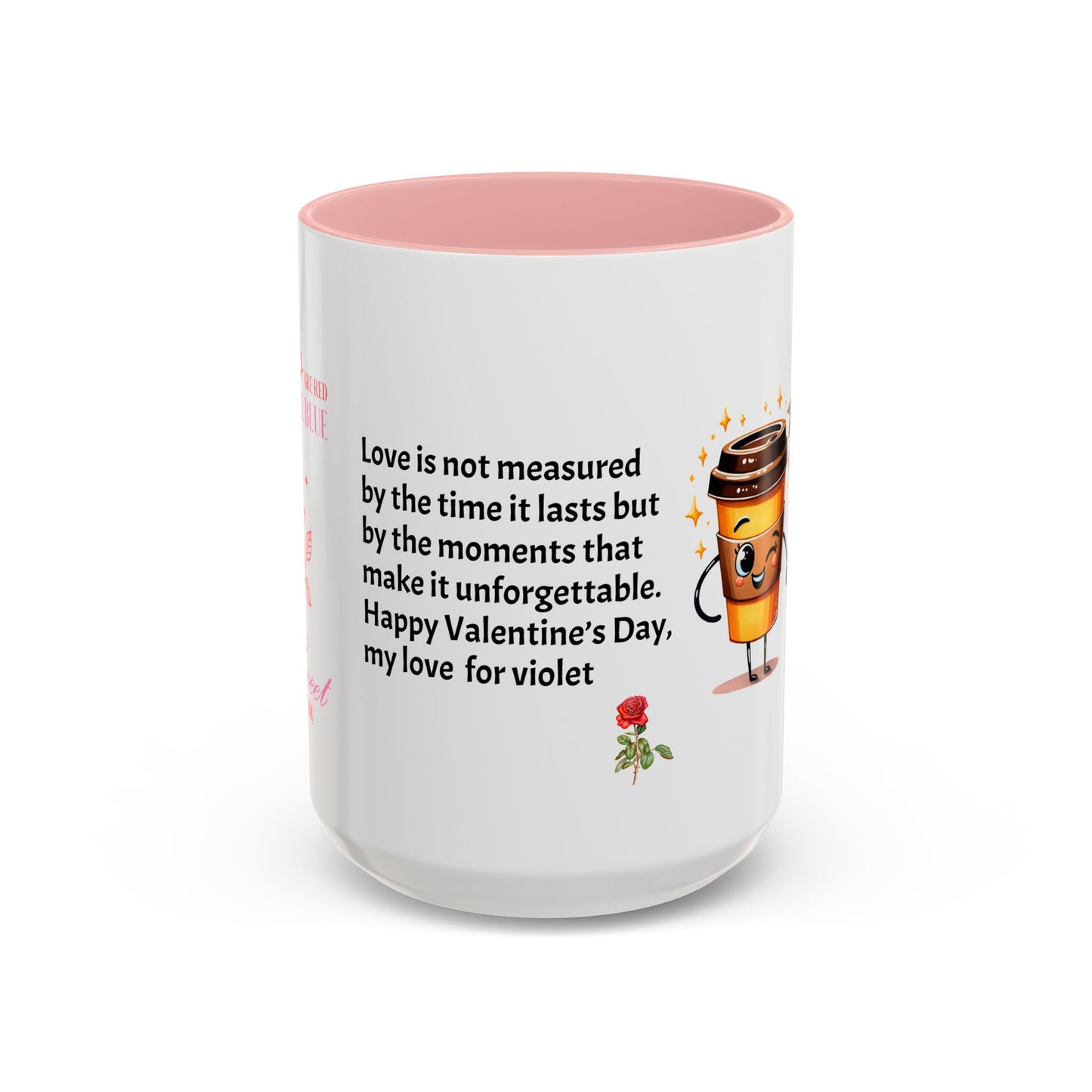 Couples’ Coffee Mug – Valentine’s Day Accent Design 11oz, 15oz