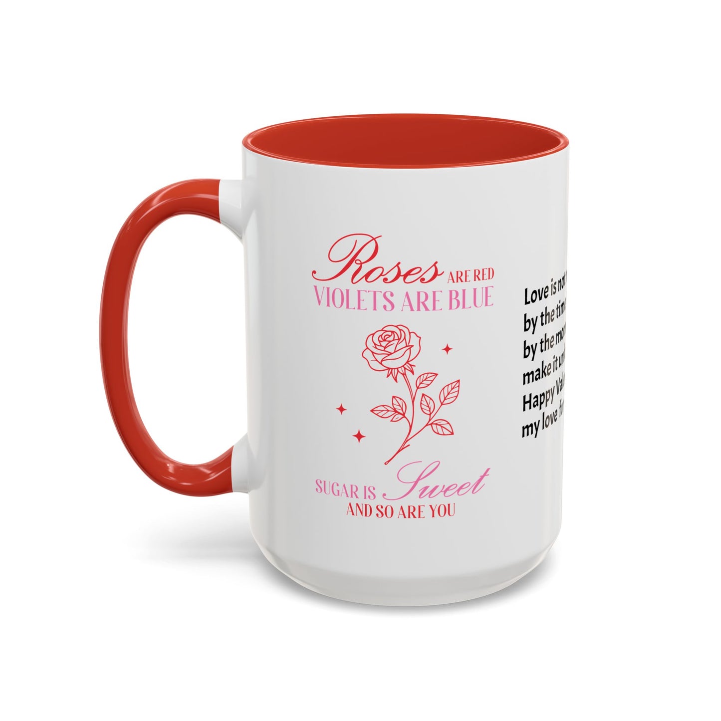 Couples’ Coffee Mug – Valentine’s Day Accent Design 11oz, 15oz
