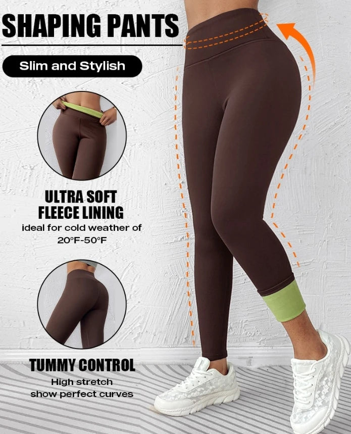 Fleece-Lined Thermal Leggings | Tummy Control Winter Activewear