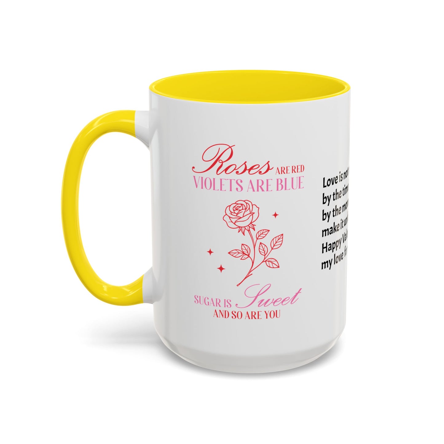 Couples’ Coffee Mug – Valentine’s Day Accent Design 11oz, 15oz