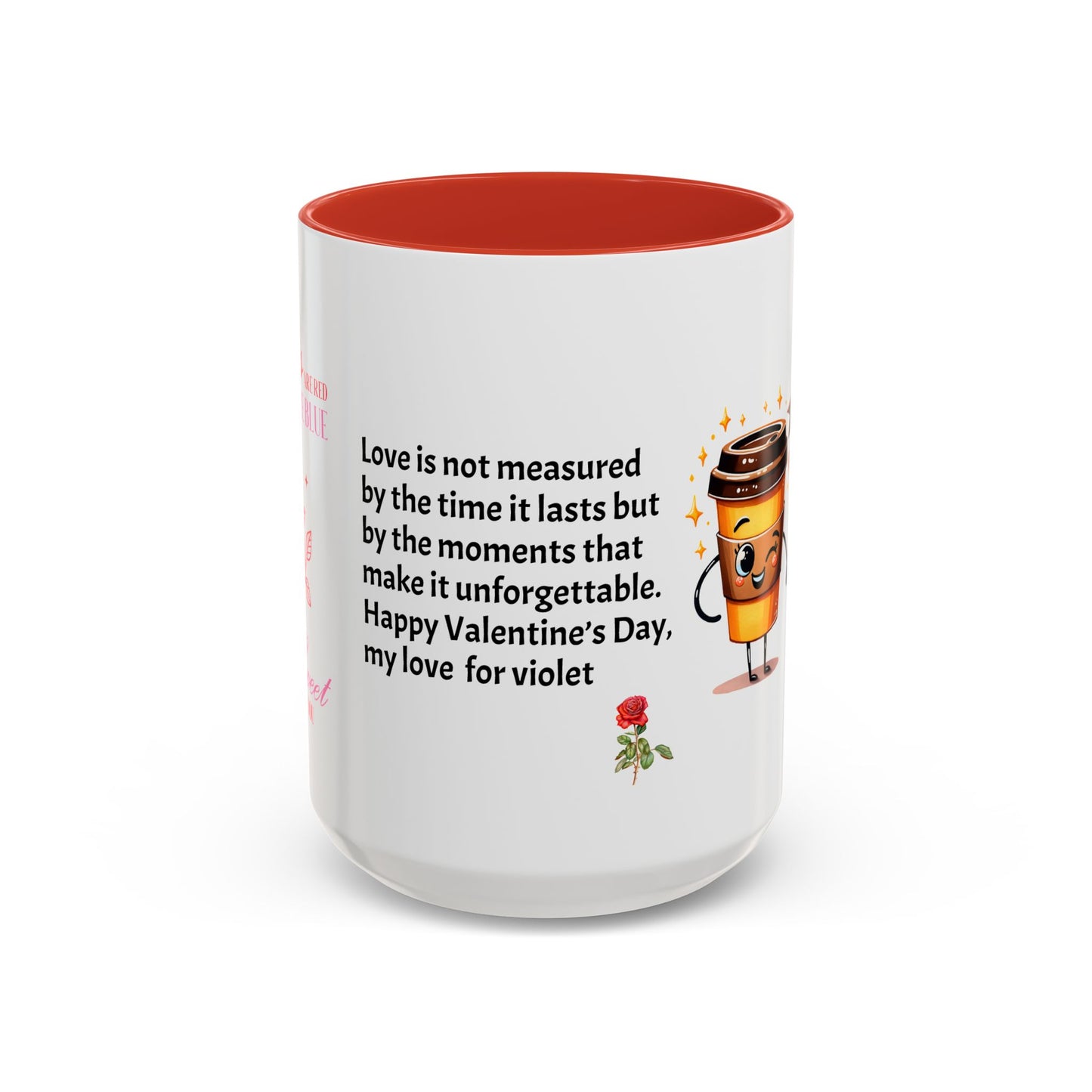 Couples’ Coffee Mug – Valentine’s Day Accent Design 11oz, 15oz