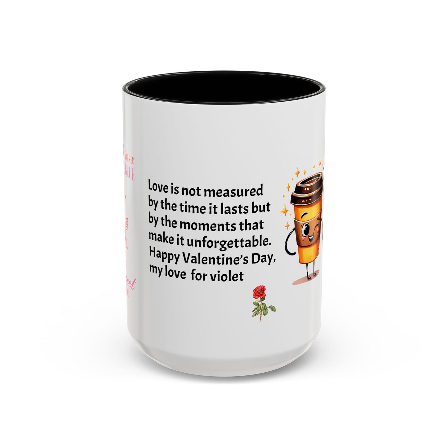 Couples’ Coffee Mug – Valentine’s Day Accent Design 11oz, 15oz