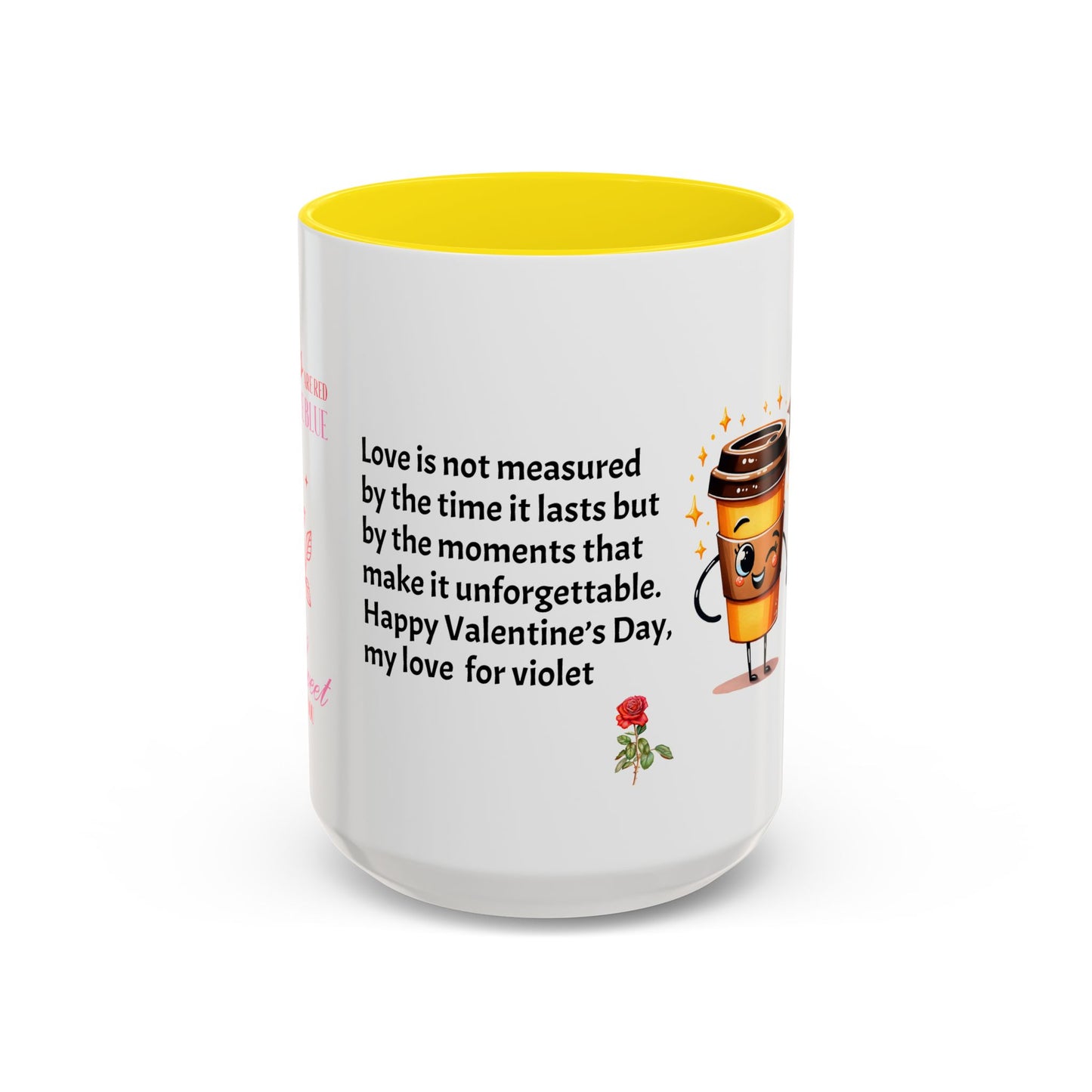 Couples’ Coffee Mug – Valentine’s Day Accent Design 11oz, 15oz