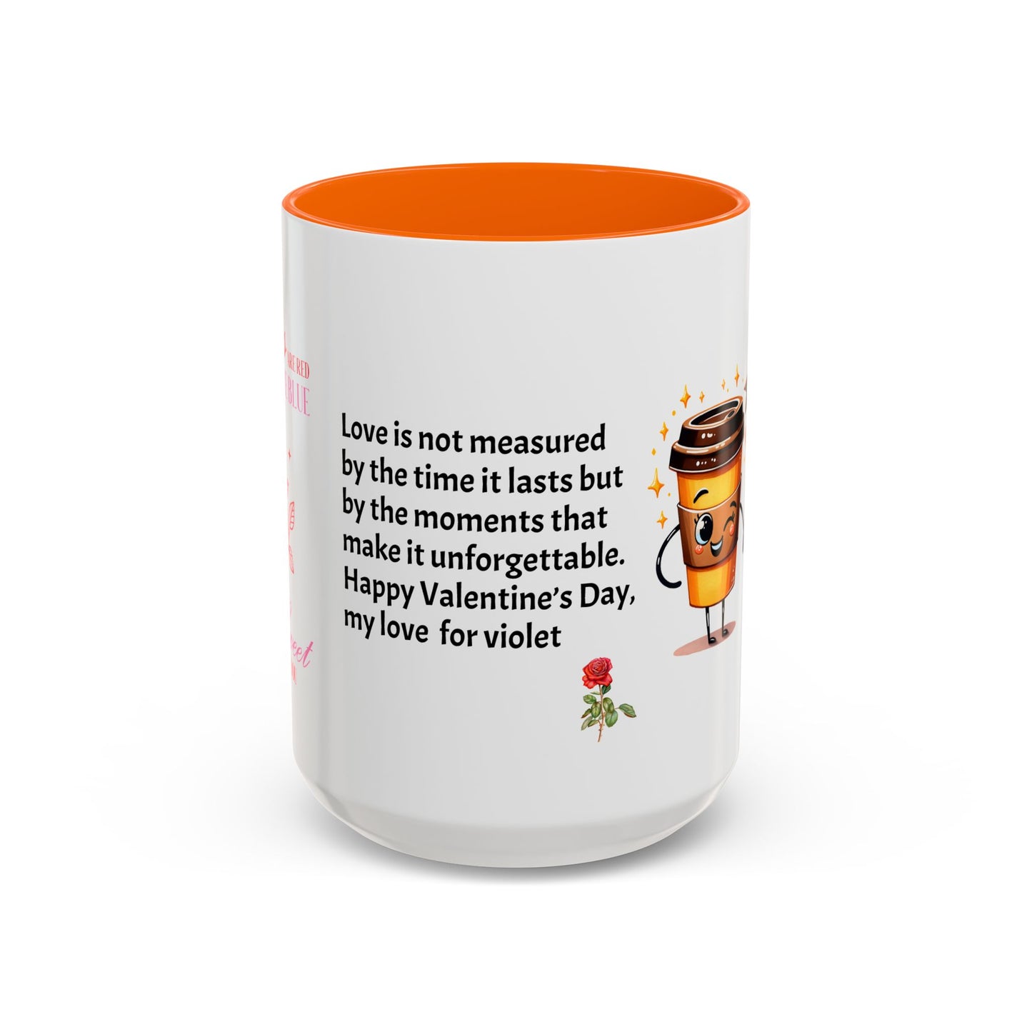 Couples’ Coffee Mug – Valentine’s Day Accent Design 11oz, 15oz