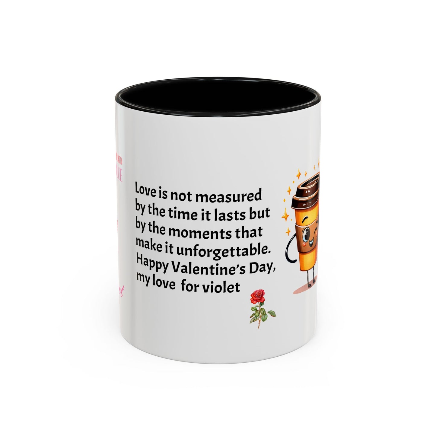 Couples’ Coffee Mug – Valentine’s Day Accent Design 11oz, 15oz