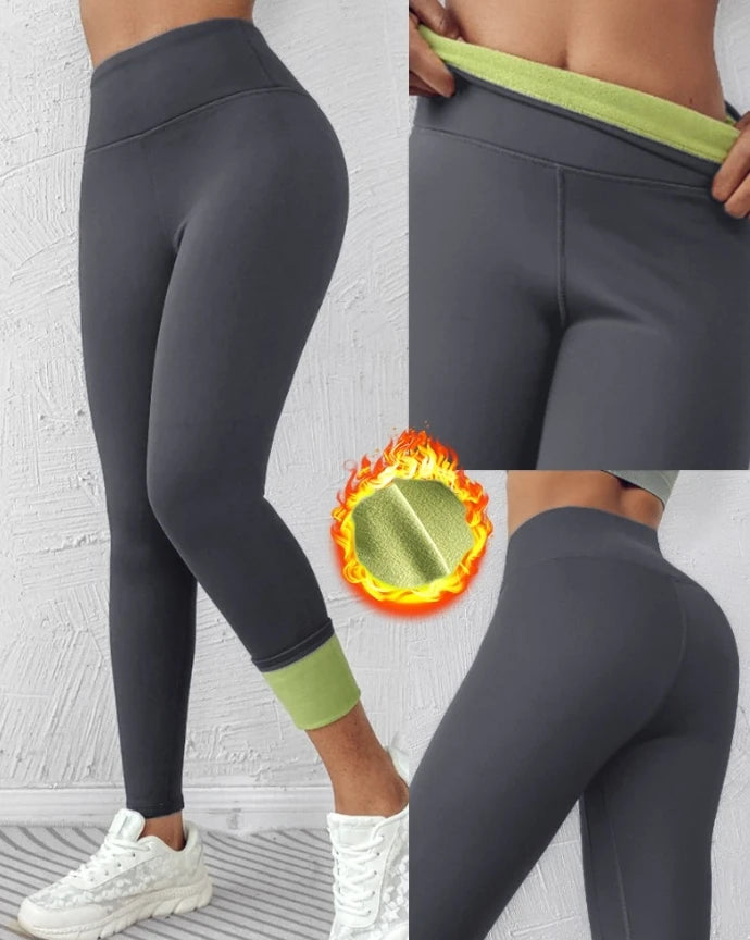 Fleece-Lined Thermal Leggings | Tummy Control Winter Activewear