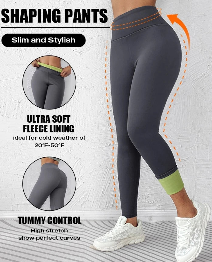 Fleece-Lined Thermal Leggings | Tummy Control Winter Activewear