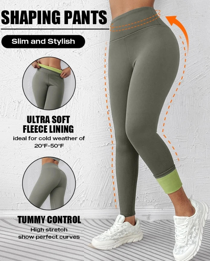 Fleece-Lined Thermal Leggings | Tummy Control Winter Activewear