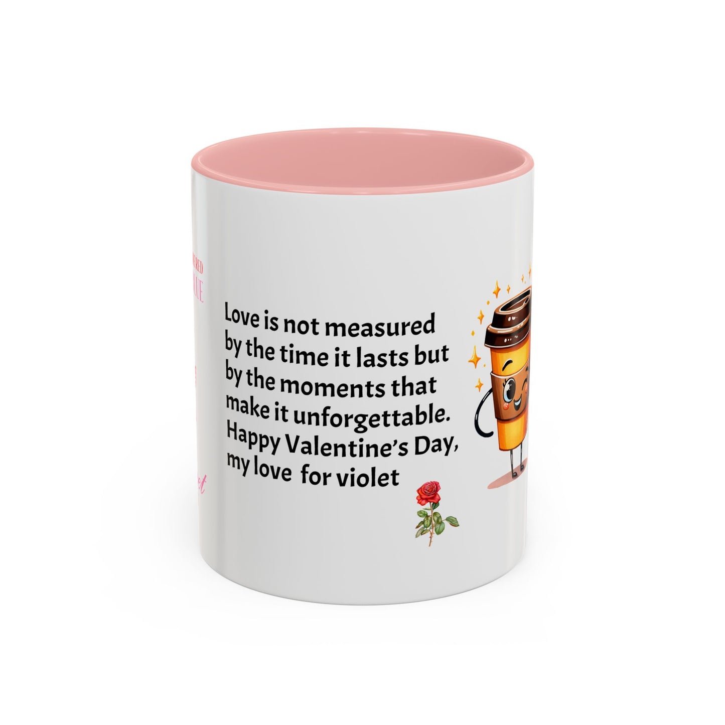 Couples’ Coffee Mug – Valentine’s Day Accent Design 11oz, 15oz