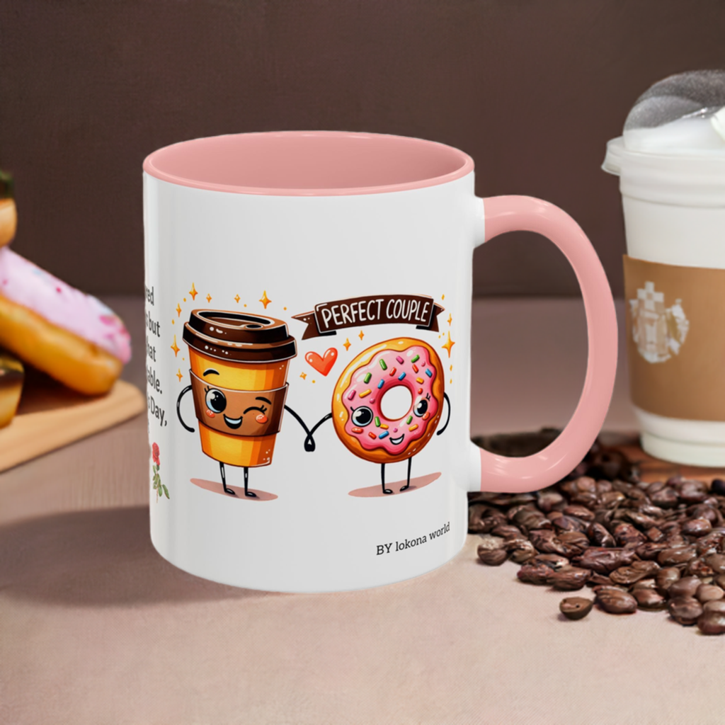 Couples’ Coffee Mug – Valentine’s Day Accent Design 11oz, 15oz