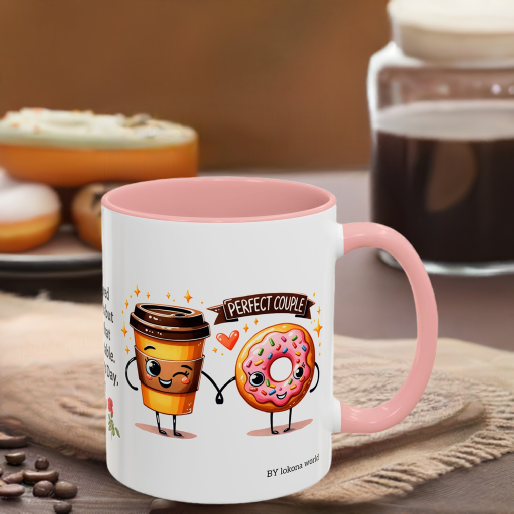 Couples’ Coffee Mug – Valentine’s Day Accent Design 11oz, 15oz