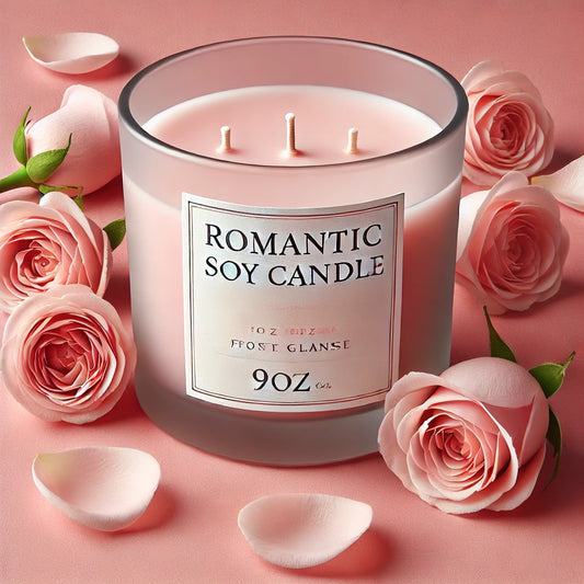 Romantic Soy Candle, 9oz - Perfect for Date Nights & Self-Care