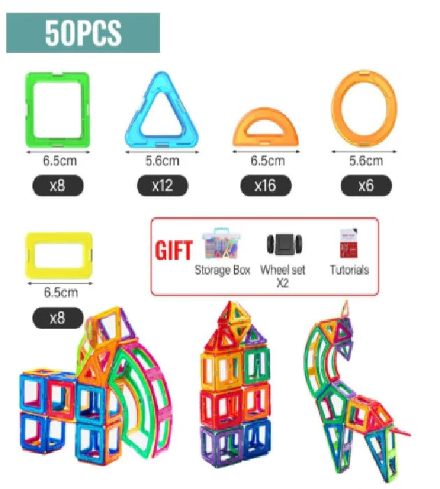 Magnetic Building Blocks – Creative STEM Toy for Kids, Educational 3D Construction Set