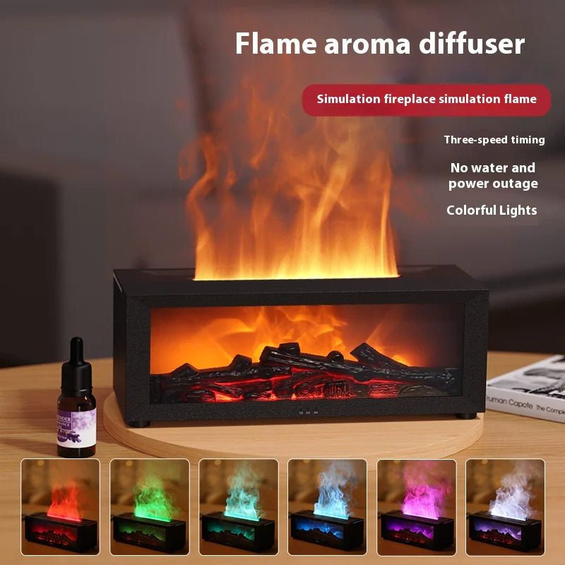 3-in-1 Flame Humidifier: Fireplace Ambiance, Aromatherapy, Remote Control