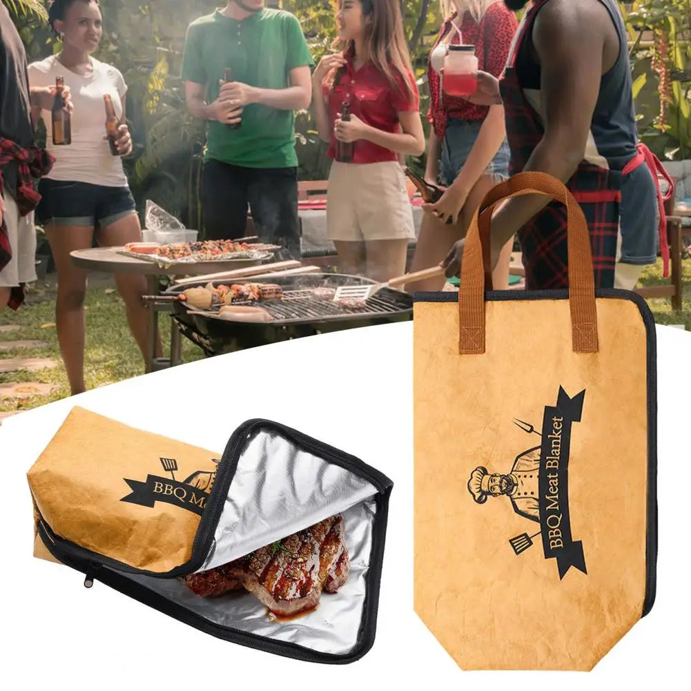 Reusable Insulated Meat Resting Blanket | Perfect for BBQs, Smokers, and Large Briskets | Wide-Mouth Thermal Resting Bag