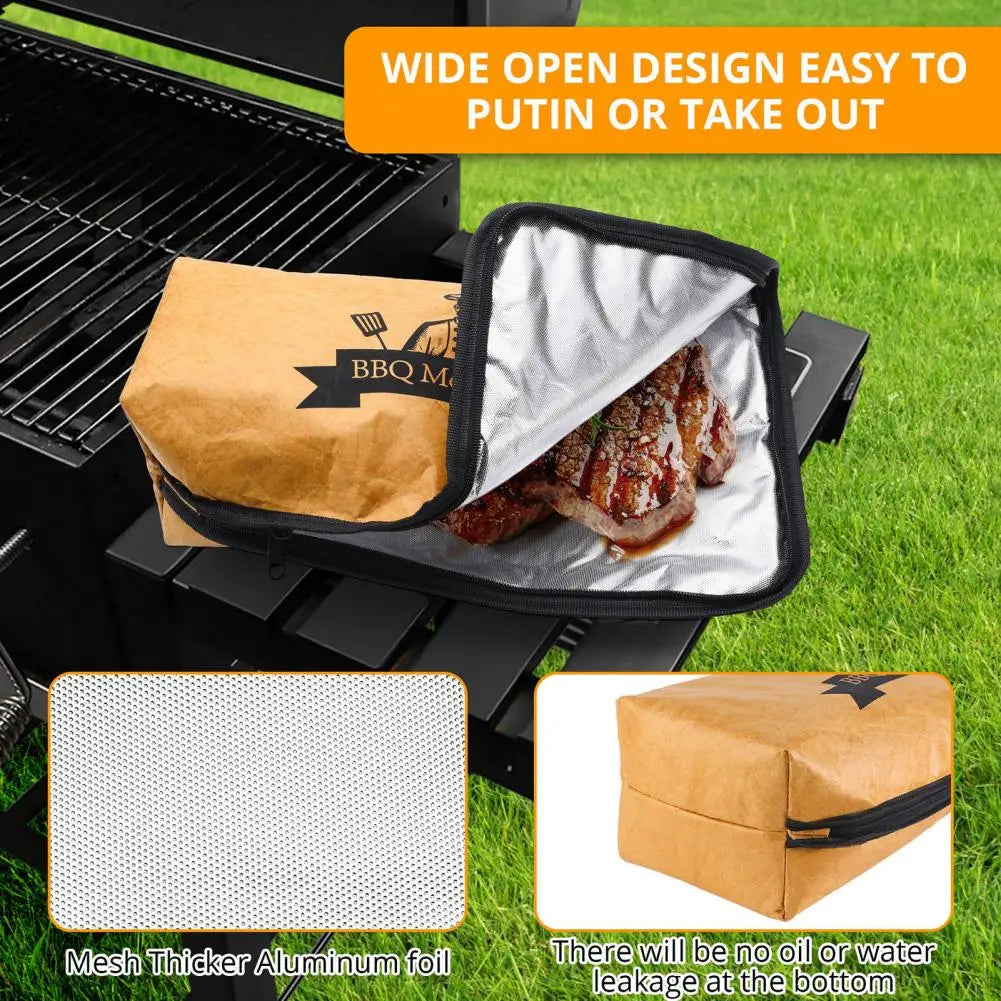 Reusable Insulated Meat Resting Blanket | Perfect for BBQs, Smokers, and Large Briskets | Wide-Mouth Thermal Resting Bag