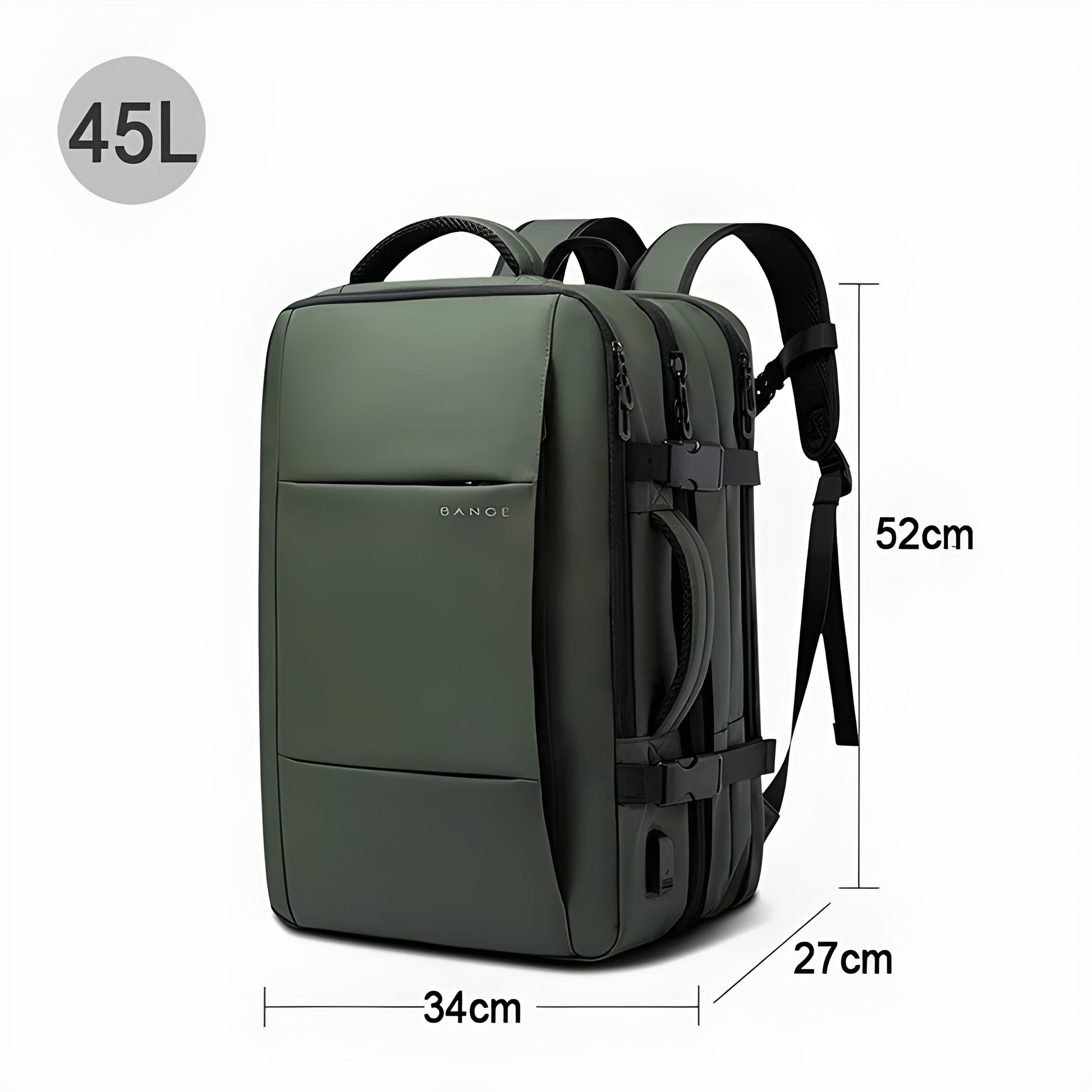 "Anti-theft travel backpack with hidden pockets and secure zippers."

