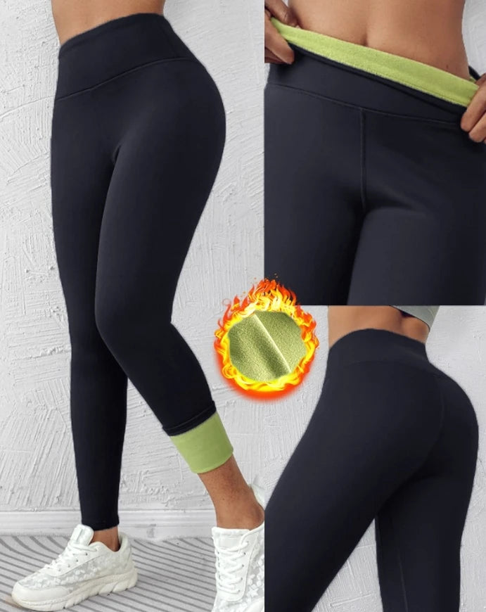 Fleece-Lined Thermal Leggings | Tummy Control Winter Activewear