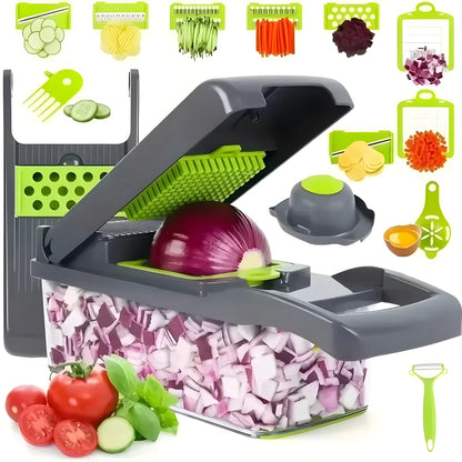 ChopPerfect™ multi-functional vegetable chopper with 12-in-1 cutting tools