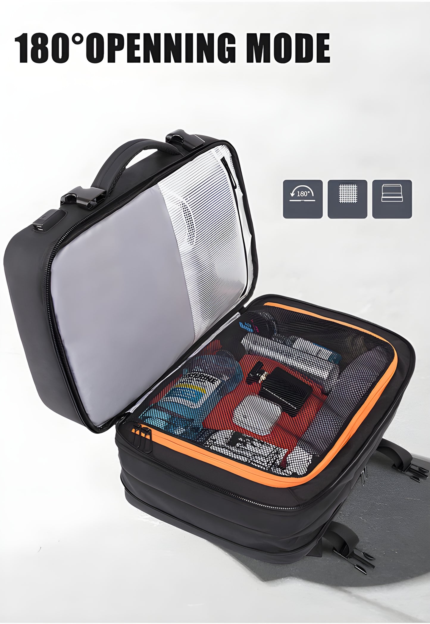 "Comfortable laptop backpack with soft handle and adjustable straps.