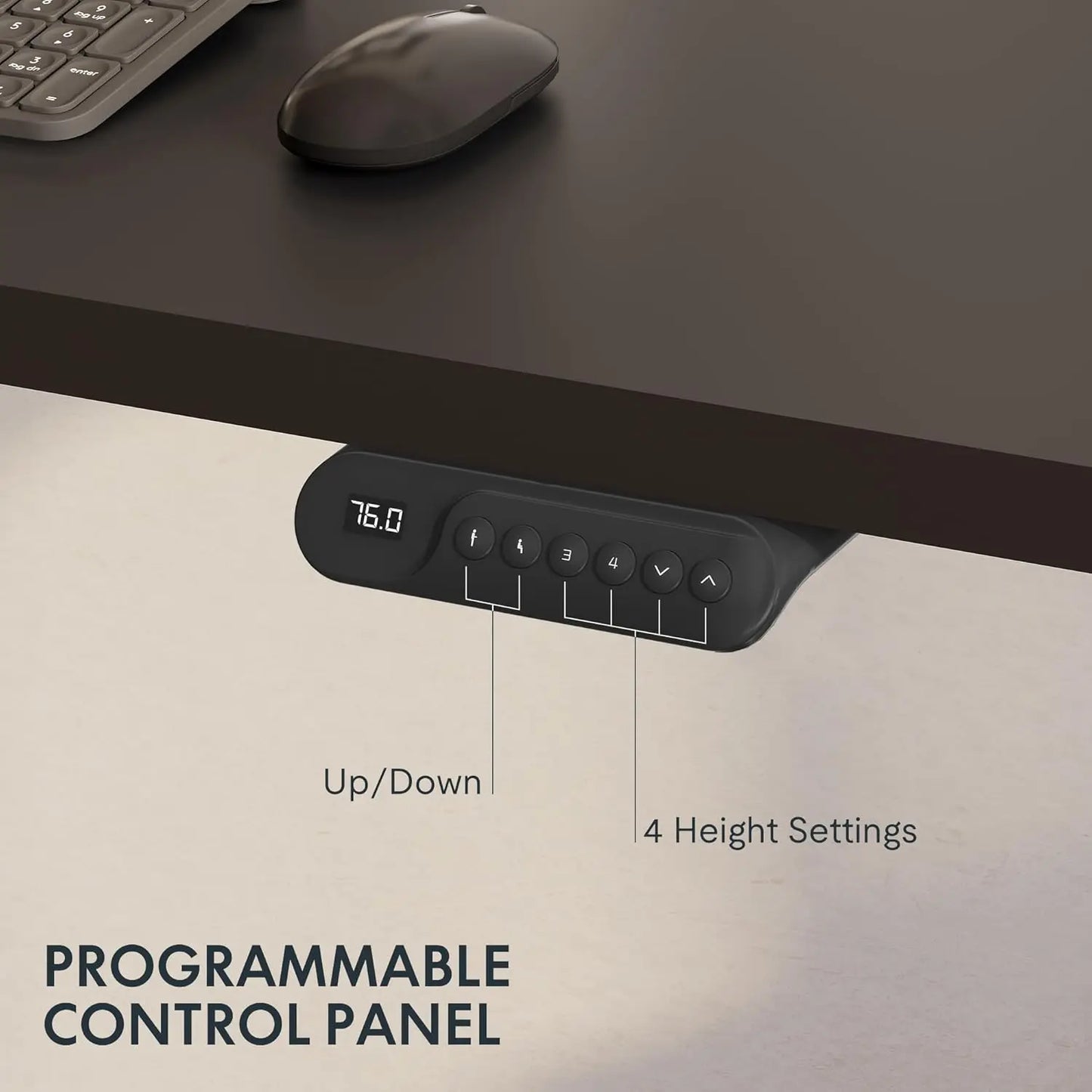 Flexi Spot E6 desk in standing position for active work environment