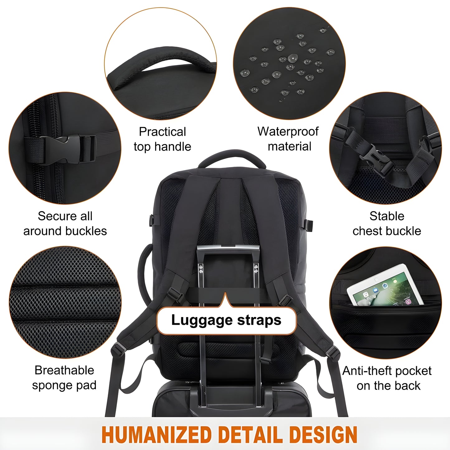 Laptop backpack featuring multiple compartments for organized packing