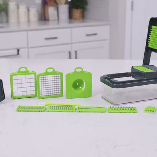 ChopPerfect™ vegetable chopper with interchangeable blades