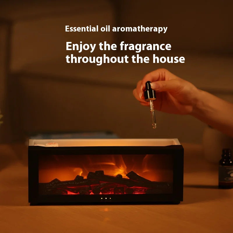 3-in-1 Flame Humidifier: Fireplace Ambiance, Aromatherapy, Remote Control