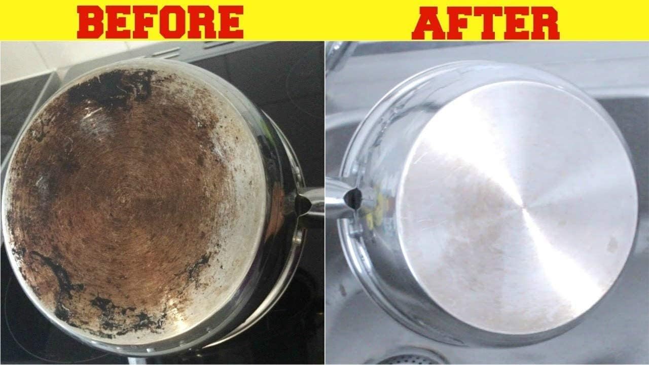 The Pink Stuff cleaning solution used on garden furniture