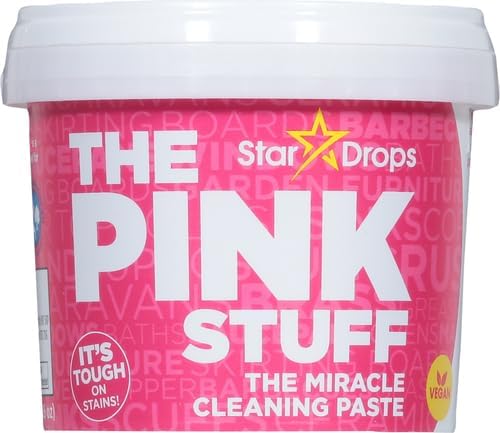 Before and after cleaning results with The Pink Stuff tough stain remover