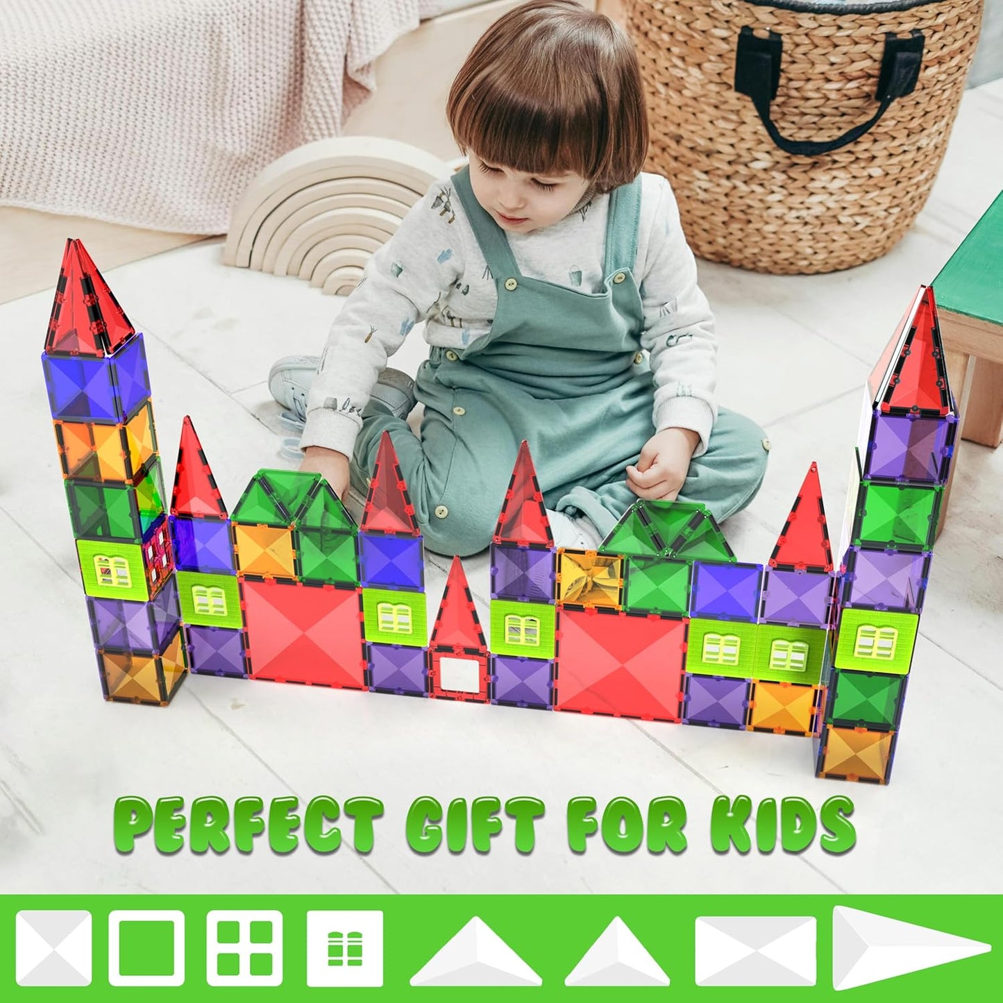 Magnetic Building Blocks – Creative STEM Toy for Kids, Educational 3D Construction Set