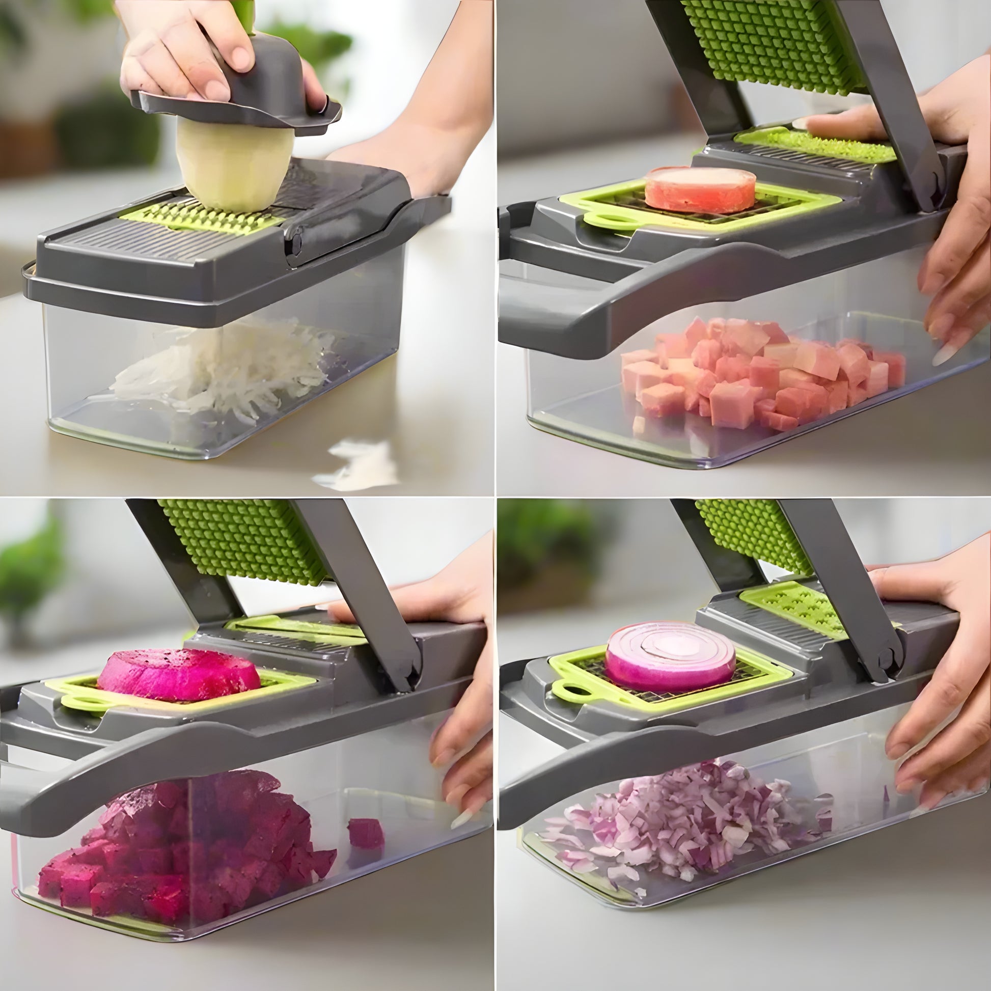 Stainless steel vegetable chopper for precise cutting